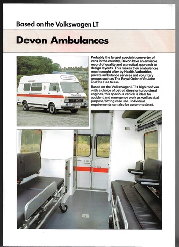 Volkswagen devon ambulances - lt,