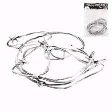 1PC Creepy Imitation Horror Barbed Wire Fake Silver Halloween Party Decor