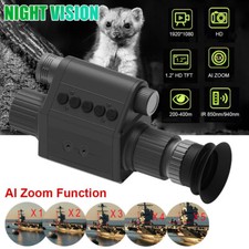 Laser IR Night Vision Scope 5x AI Zoom Crosshair Adjustable 32GB 1080P Video Cam