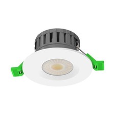 Fire Rated CCT 4IN1 LED Dimmable Downlight Recessed Spotlights IP65 White Chrome