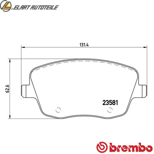 Brake pad set - brake, p
