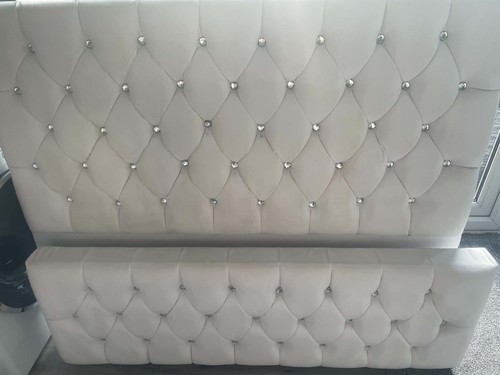 White double bed frame - white,