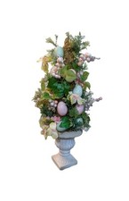 PASTEL EASTER EGGS TOPIARY TREE TABLE DECOR 21" Tall - See Description - CH1