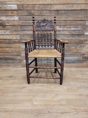 Antique oak armchair victorian - antique,