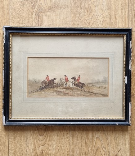 Antique framed watercolour - antique,