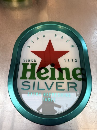 Heineken silver serving tray - silver,