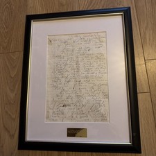 The Krays Reg Kray Hand Written Letter London Gangster Framed Rare