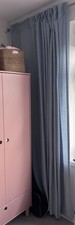 Light blue linen look curtains - light,
