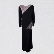 Vintage Janice Wainwright Evening Dress - late 1970s. Size UK10-12