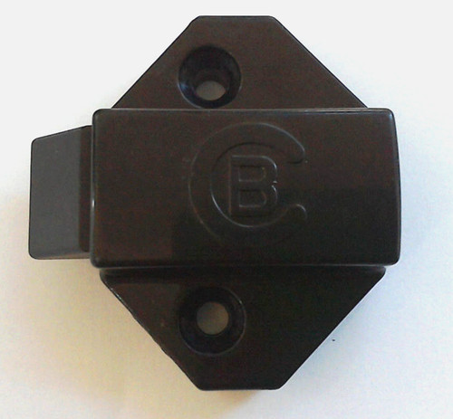 Black cupboard door catch - black,