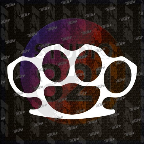 Brass knuckles decal vinyl - brass,