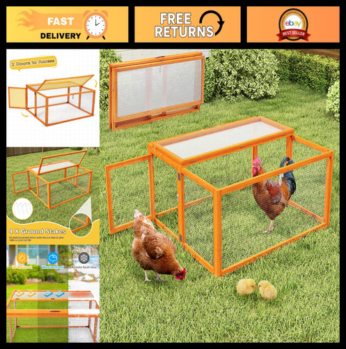 Portable chicken coop with - portable,