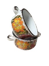 Midwinter Stonehenge Nasturtium Handled Soup Cup Stoneware England Set Of 2