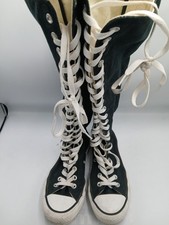 Converse Knee High Size 4 36.5 Black Boots All Star Chuck Taylor   
