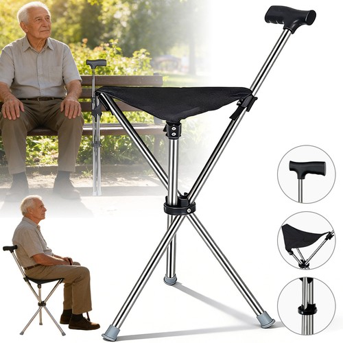 Cane with seat foldable - cane,