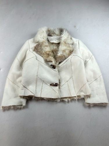 Cream shearling jacket - jacket, cropped