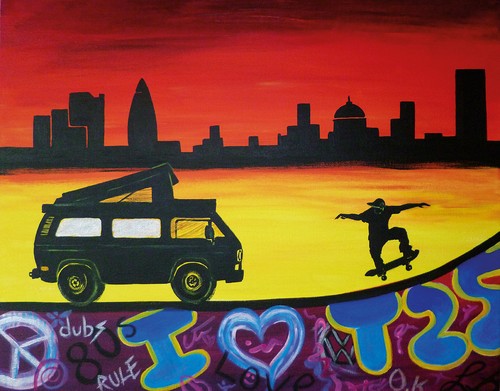 Campervan inspired art - vw,