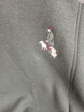 HUNTING SHOOTING FISHING  JUMPER   SIZE M  BRITISH WOOL  WITH LOGO MAN DOG