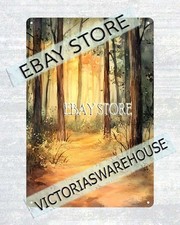 Amber Forest Tin Sign Autumn