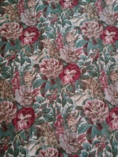 Vintage Warner & sons camelia garden thick cotton fabric 2 meters long 53" wide