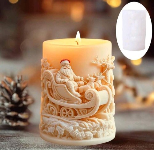 Santa sleigh silicone - on,