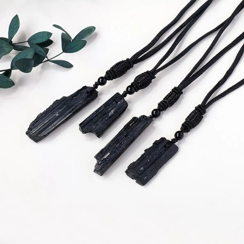 Black tourmaline pendant - tourmaline,