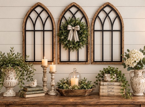 Set rustic wooden metal - rustic,