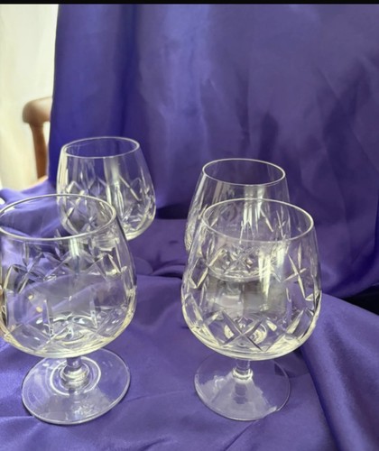 Set vintage crystal cut - of, 4