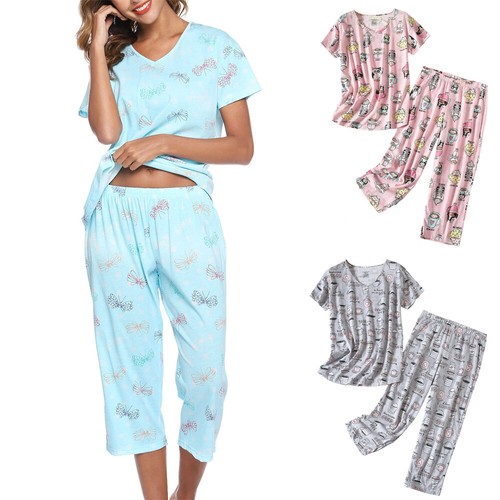 Ladies capri pyjama set - ladies,