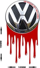 VW T5 TRANSPORTER BARN DOOR DRIPPING PAINT DECAL LOTS OF COLOURS CARBON FIBRE