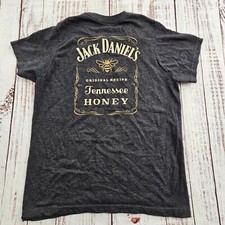 Jack Daniels Tennessee Honey Gray Short Sleeve Fitted T-Shirt Women's XL