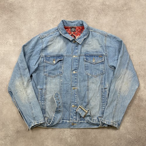 Vintage aztec denim jacket - denim,