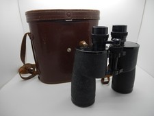 VINTAGE OPTINA 7 X 50 FULLY COATED BINOCULARS WITH LEATHER CASE