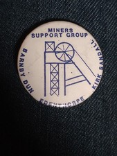 1980s Vintage Miners Strike Pin Badge