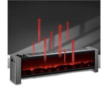 Led fireplace media wall - wall, fire