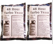 2 Packs 48 Hour Turbo Yeast w/
