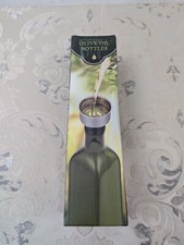 Aozita 17oz Glass Olive Oil Dispenser Bottle - 500ml Oil & Vinegar Cruet with Po