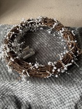 Natural Willow Wicker Hanging Christmas Star Shabby Chic Xmas Wreath Home Decor