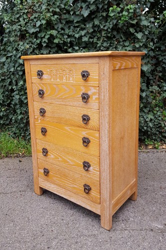 Limed oak chest - oak,