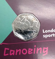  2011 50p Canoeing Carded