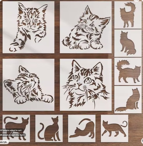Cat stencils reusable - cat,