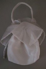 Cream Drawstring Bag Ideal for Bride, Bridesmaid, Prom, or Other Occasion BN