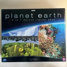 BBC Planet Earth 3 In 1 Deluxe Jigsaw Pack - 3 x 500 Piece Puzzles complete