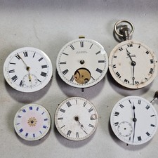 Six Antique movements For Pocket Watches C1900 spares 