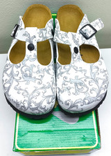 Betula Birkenstock Coleen white patterned clog UK size 5 New & Boxed