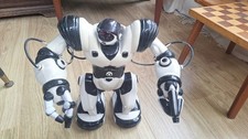 Vintage 2004 WowWee Black & White Robosapien Robot W/ Remote - Tested & Working