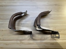 MKS Half Clip (Deep) Bicycle Toe Clips with Leather Brown - Made in Japan