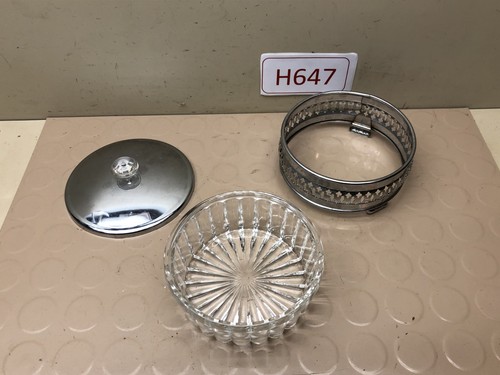 Glass metal keepsake box - metal,