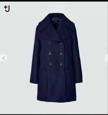 Uniqlo +J Pea Coat Navy L New