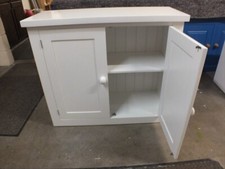 Buckingham 2 Door All Painted Shoe/ Storage Cupboard- F&B All White- Hand Made